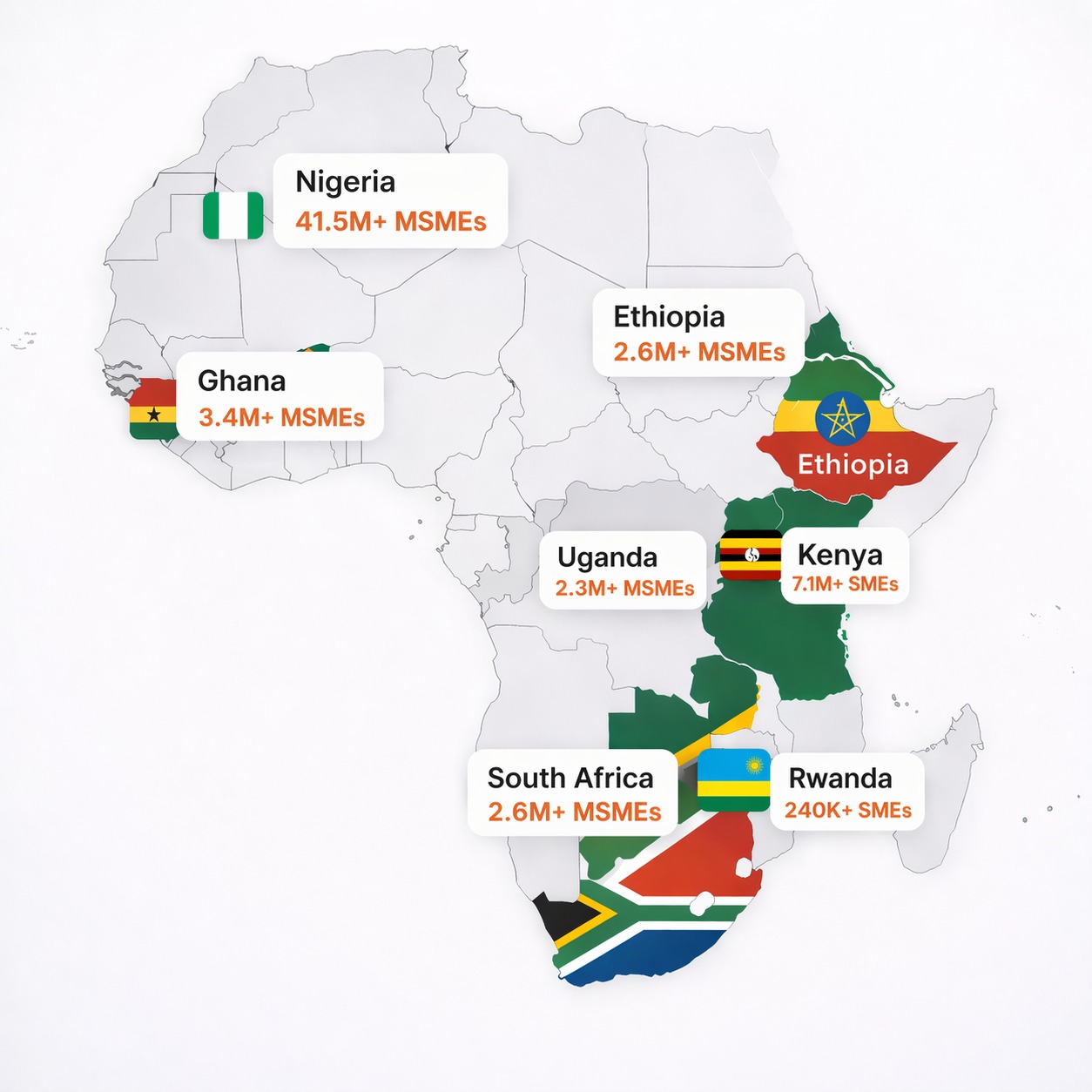 Map of Africa used in DMB project research